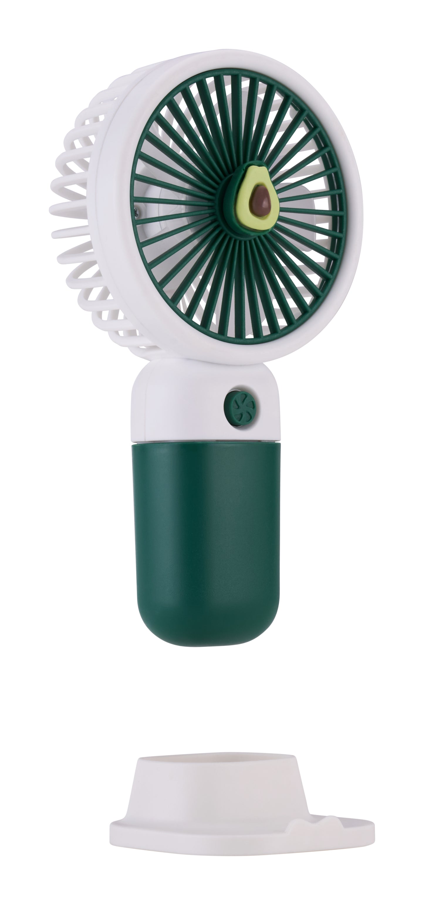 Emerald 2in1 Rechargeable Portable Handheld & Desktop Fan with Phone Holder, 3 Speed