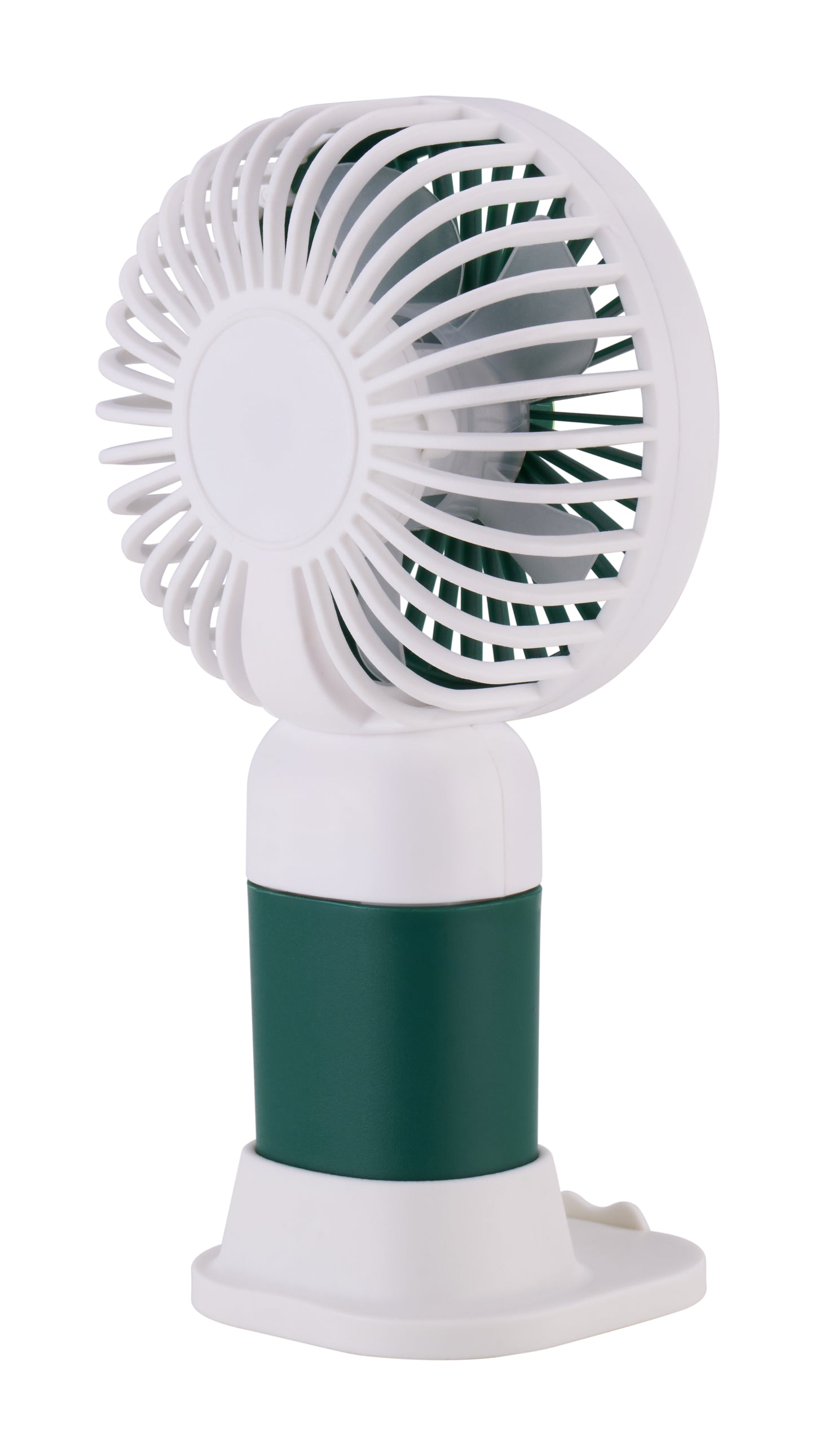Emerald 2in1 Rechargeable Portable Handheld & Desktop Fan with Phone Holder, 3 Speed