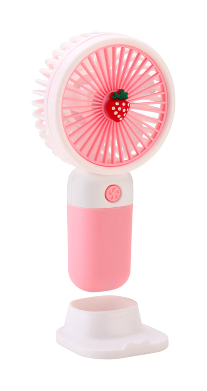 Emerald 2in1 Rechargeable Portable Handheld & Desktop Fan with Phone Holder, 3 Speed