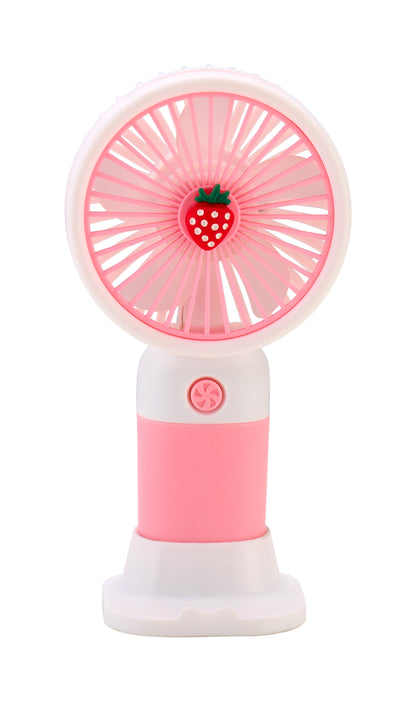 Emerald 2in1 Rechargeable Portable Handheld & Desktop Fan with Phone Holder, 3 Speed