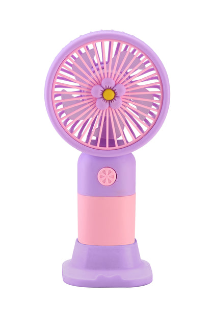 Emerald 2in1 Rechargeable Portable Handheld & Desktop Fan with Phone Holder, 3 Speed