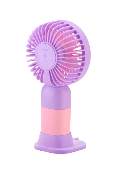 Emerald 2in1 Rechargeable Portable Handheld & Desktop Fan with Phone Holder, 3 Speed