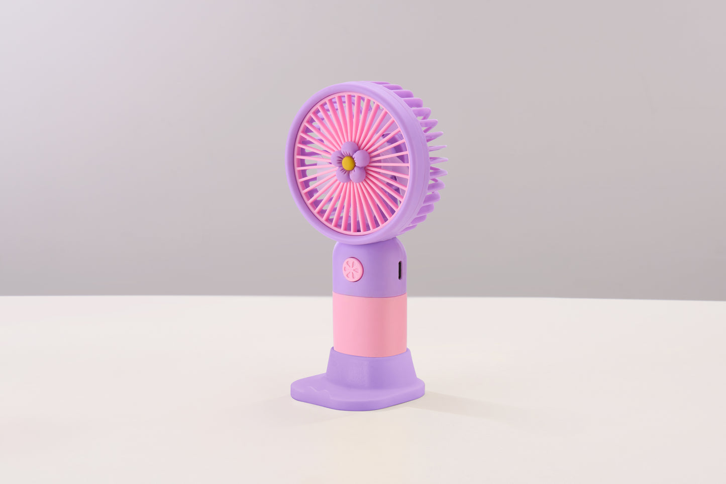 Emerald 2in1 Rechargeable Portable Handheld & Desktop Fan with Phone Holder, 3 Speed