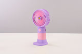 Emerald 2in1 Rechargeable Portable Handheld & Desktop Fan with Phone Holder, 3 Speed