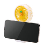 Emerald 2in1 Rechargeable Portable Handheld & Desktop Fan with Phone Holder, 3 Speed