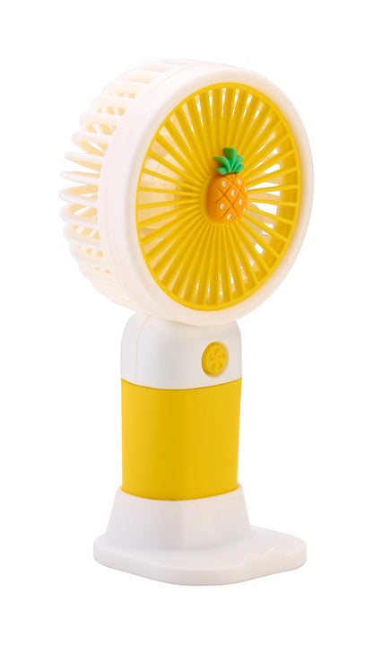 Emerald 2in1 Rechargeable Portable Handheld & Desktop Fan with Phone Holder, 3 Speed