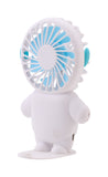 Emerald 2in1 Rechargeable Portable Handheld & Desktop Fan with Phone Holder, 3 Speed