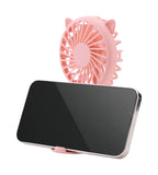 Emerald 2in1 Rechargeable Portable Handheld & Desktop Fan with Phone Holder, 3 Speed