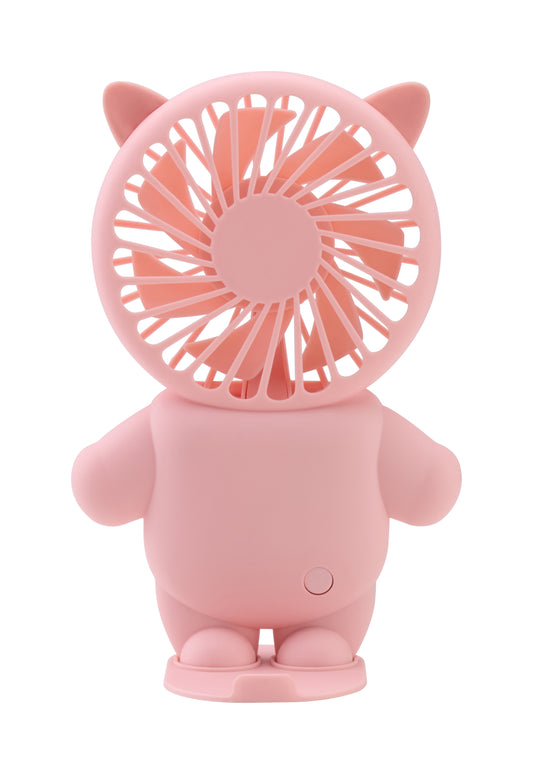 Emerald 2in1 Rechargeable Portable Handheld & Desktop Fan with Phone Holder, 3 Speed
