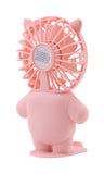Emerald 2in1 Rechargeable Portable Handheld & Desktop Fan with Phone Holder, 3 Speed