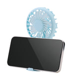 Emerald 2in1 Rechargeable Portable Handheld & Desktop Fan with Phone Holder, 3 Speed