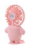 Emerald 2in1 Rechargeable Portable Handheld & Desktop Fan with Phone Holder, 3 Speed
