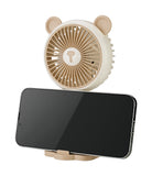 Emerald 2in1 Rechargeable Portable Handheld & Desktop Fan with Phone Holder, 3 Speed