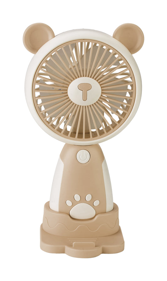 Emerald 2in1 Rechargeable Portable Handheld & Desktop Fan with Phone Holder, 3 Speed