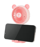 Emerald 2in1 Rechargeable Portable Handheld & Desktop Fan with Phone Holder, 3 Speed