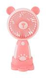 Emerald 2in1 Rechargeable Portable Handheld & Desktop Fan with Phone Holder, 3 Speed