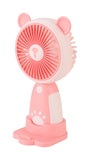 Emerald 2in1 Rechargeable Portable Handheld & Desktop Fan with Phone Holder, 3 Speed