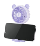 Emerald 2in1 Rechargeable Portable Handheld & Desktop Fan with Phone Holder, 3 Speed