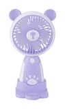 Emerald 2in1 Rechargeable Portable Handheld & Desktop Fan with Phone Holder, 3 Speed