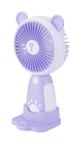 Emerald 2in1 Rechargeable Portable Handheld & Desktop Fan with Phone Holder, 3 Speed