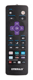 Emerald Replacement Remote for Roku Smart TVs Only, Ergonomic Design