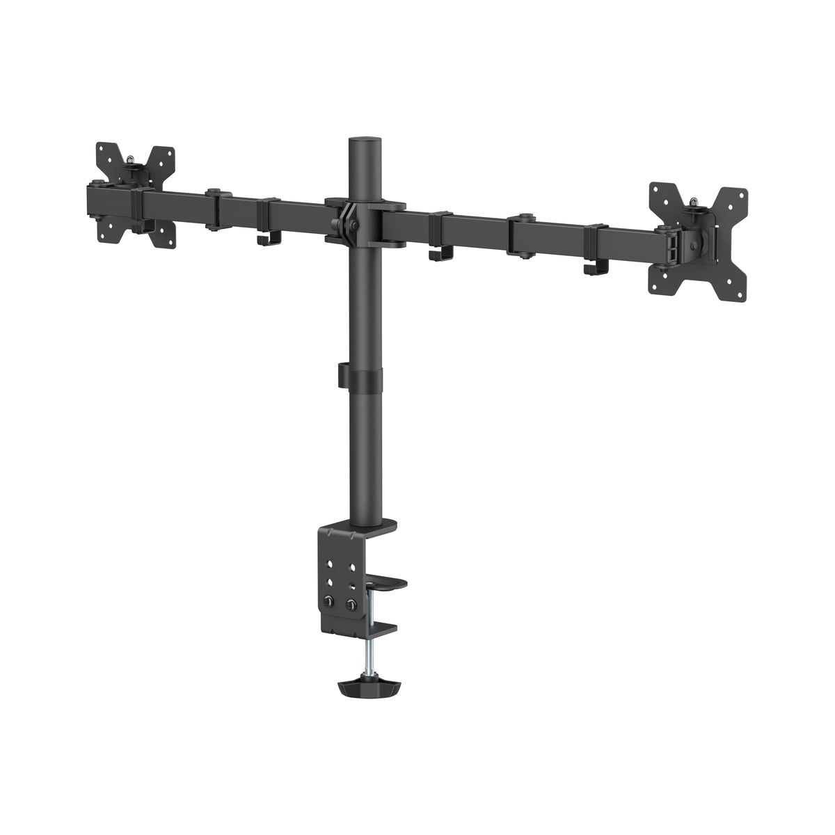Emerald Dual Monitor Desk Mount for 17-32" Screens, Full Motion Adjustable Arm Stand with Tilt, Swivel, and Cable Management