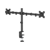 Emerald Dual Monitor Desk Mount for 17-32" Screens, Full Motion Adjustable Arm Stand with Tilt, Swivel, and Cable Management