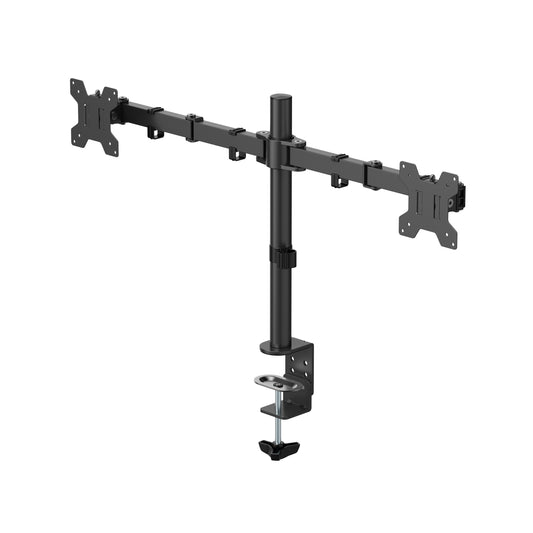 Emerald Dual Monitor Desk Mount for 17-32" Screens, Full Motion Adjustable Arm Stand with Tilt, Swivel, and Cable Management
