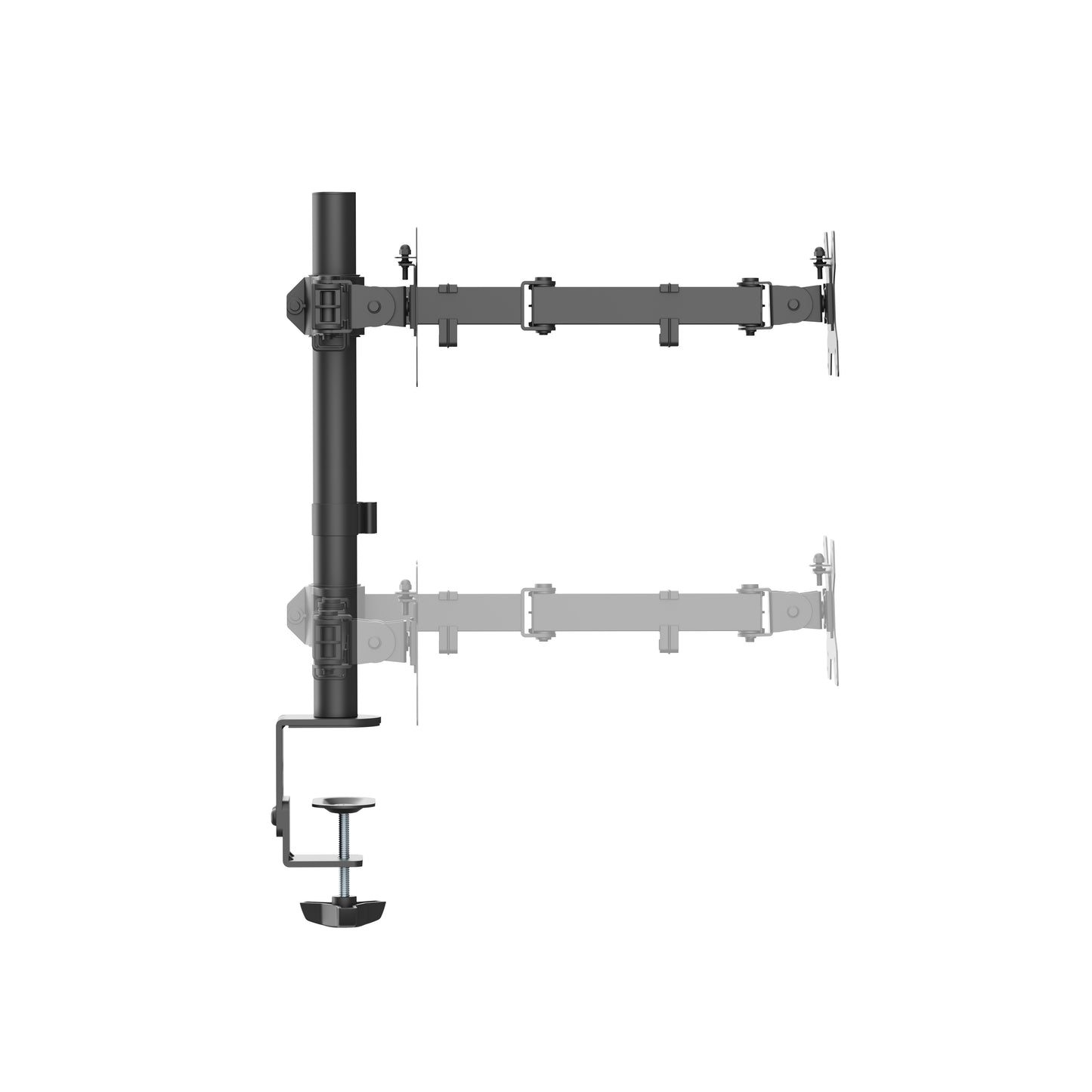 Emerald Dual Monitor Desk Mount for 17-32" Screens, Full Motion Adjustable Arm Stand with Tilt, Swivel, and Cable Management
