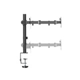 Emerald Dual Monitor Desk Mount for 17-32" Screens, Full Motion Adjustable Arm Stand with Tilt, Swivel, and Cable Management
