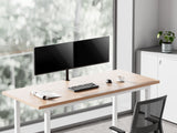Emerald Dual Monitor Desk Mount for 17-32" Screens, Full Motion Adjustable Arm Stand with Tilt, Swivel, and Cable Management