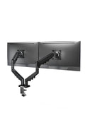 Emerald Gas Spring Dual Monitor Mount for 13"-32" Screens, Full Motion Arms with Clamp or Grommet Base, VESA 75x75-100x100mm