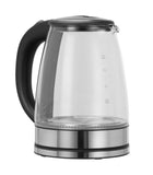 Emerald 1.8L Clear Glass Electric Kettle, Break Resistant, Rapid Boil, 1100W