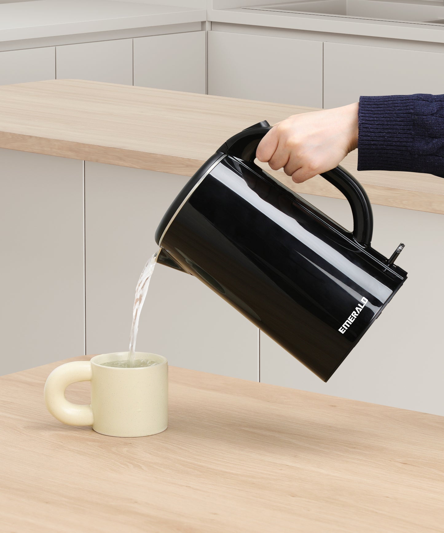 Emerald 1.8L Electric Kettle, 1100W, Auto Shut-Off, Fast-Boil Design