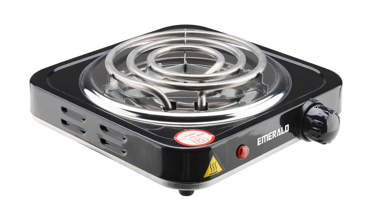 Emerald Compact & Portable, 1000W Electric Single Burner 5.5" Coil Stovetop