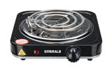 Emerald Compact & Portable, 1000W Electric Single Burner 5.5" Coil Stovetop