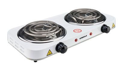 Emerald Compact & Portable, 2000W (2x1000W) Electric Double Burner 5.5" Coils Stovetop