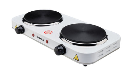 Emerald Compact & Portable, 2000W (2x1000W) Electric Double Burner 6.1" Coils Less Plate Stovetop
