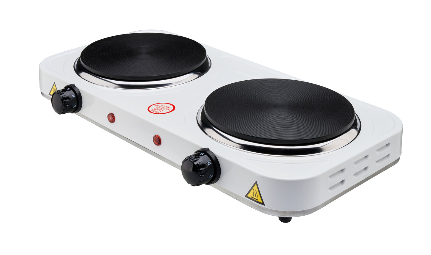 Emerald Compact & Portable, 2000W (2x1000W) Electric Double Burner 6.1" Coils Less Plate Stovetop