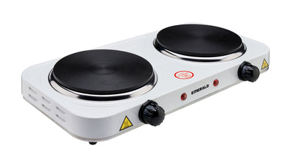 Emerald Compact & Portable, 2000W (2x1000W) Electric Double Burner 6.1" Coils Less Plate Stovetop