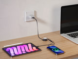 Emerald 3.3ft 2-in-1 Retractable USB-A to Lightning & Type-C, Fast Charging & Data Syncing Cable