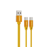 Emerald 3.3ft 2-in-1 Retractable USB-A to Lightning & Type-C, Fast Charging & Data Syncing Cable