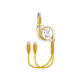 Emerald 3.3ft 2-in-1 Retractable USB-A to Lightning & Type-C, Fast Charging & Data Syncing Cable