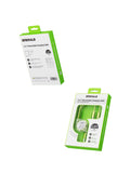 Emerald 3.3ft 2-in-1 Retractable USB-A to Lightning & Type-C, Fast Charging & Data Syncing Cable