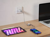 Emerald 3.3ft 2-in-1 Retractable USB-A to Lightning & Type-C, Fast Charging & Data Syncing Cable