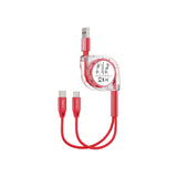Emerald 3.3ft 2-in-1 Retractable USB-A to Lightning & Type-C, Fast Charging & Data Syncing Cable