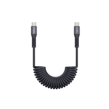 Emerald 6ft Coiled USB-C to USB-C Cable, Fast Charging & High-Speed Data Transfer