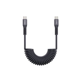 Emerald 6ft Coiled USB-C to USB-C Cable, Fast Charging & High-Speed Data Transfer