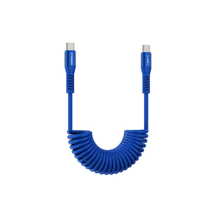 Emerald 6ft Coiled USB-C to USB-C Cable, Fast Charging & High-Speed Data Transfer