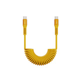 Emerald 6ft Coiled USB-C to USB-C Cable, Fast Charging & High-Speed Data Transfer